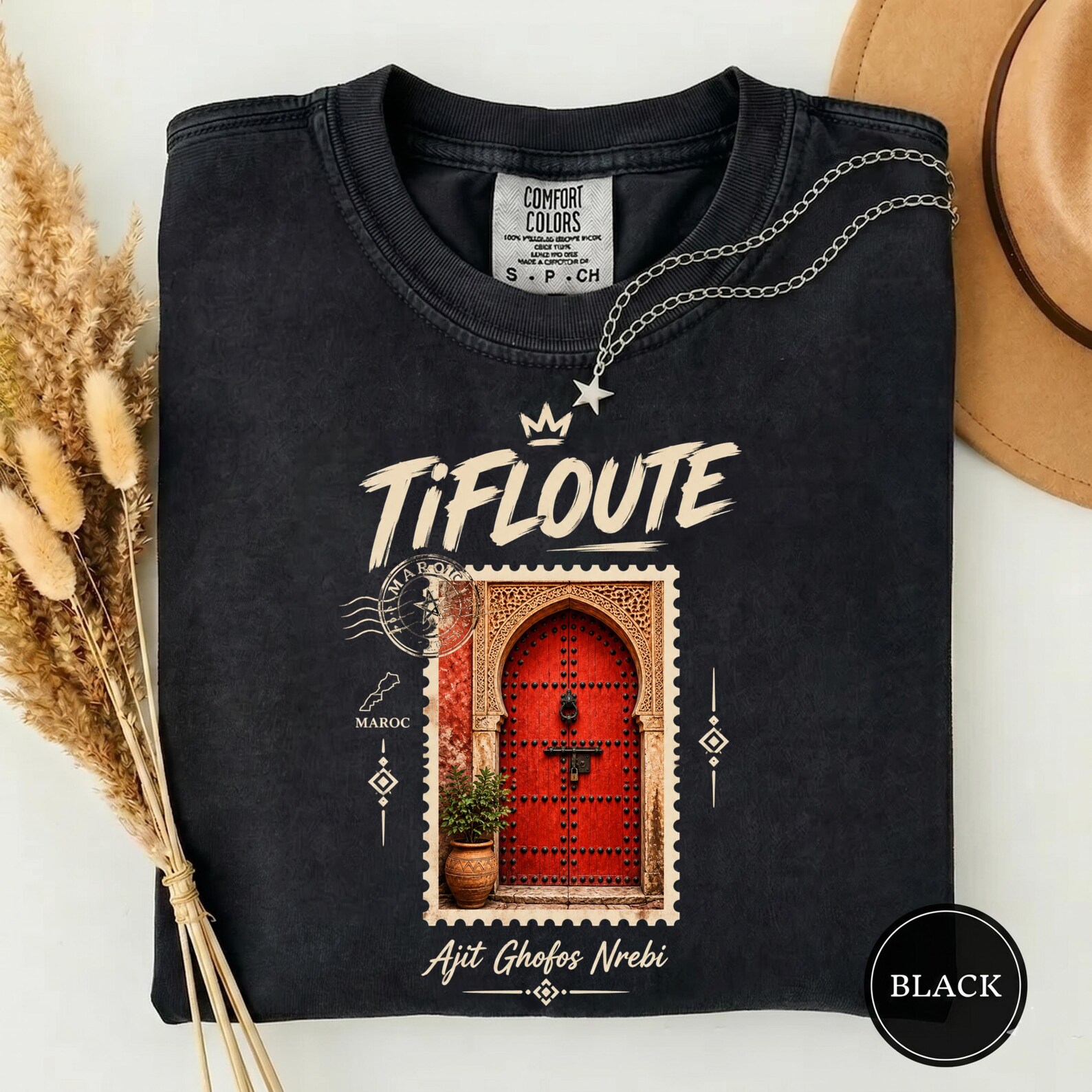 Amazigh Tifloute Berber Traditional Door Art Heritage T-Shirt