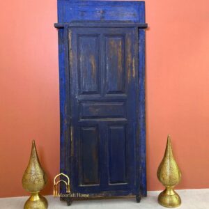 Berber Amazigh CUSTOM STUDDED DOOR Blue Wooden Chefchaouen Design