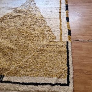 Berber Beni Ourain Handmade Wool Rug for Living Room Decor