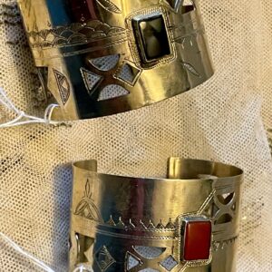 Amazigh Berber Tuareg Carnelian 3 INCHES Cuff Bracelet