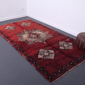 Berber Boujaad Wool Rug Handmade Vintage Atlas Living Room