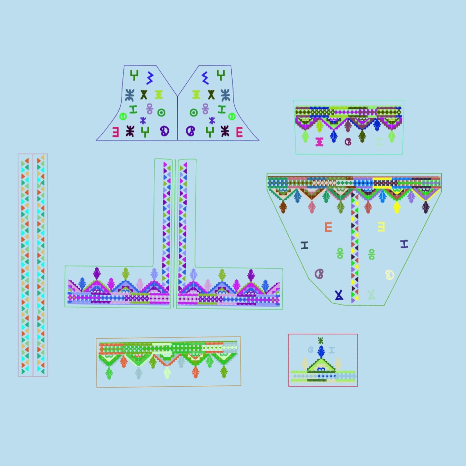 Amazigh Berber Machine Embroidery Design Digital Download Files