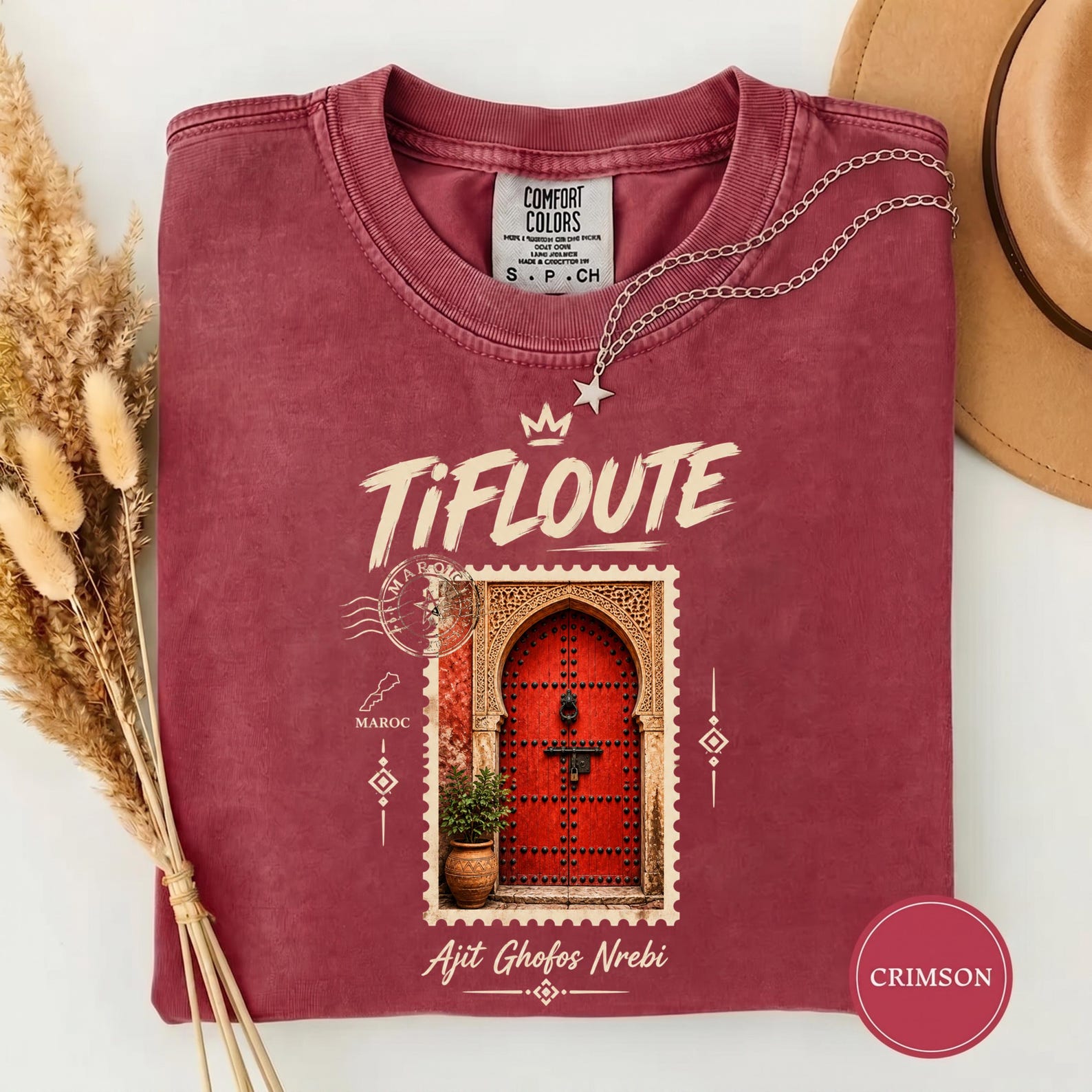 Amazigh Tifloute Berber Traditional Door Art Heritage T-Shirt