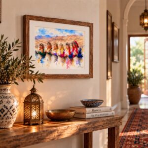 Amazigh High Atlas Song Watercolour Print Digital Download