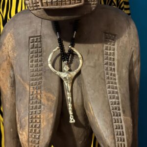 Amazigh Tuareg FEMININE Energy Beaded Tigidite Silver Amulet Necklace