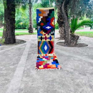 Berber Hand Knotted Azilal Wool Rug Custom Design
