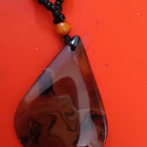 Berber Amazigh Madagascar Agate Beaded Necklace with Wood