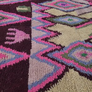 Amazigh Colorful Azilal Abstract Berber Area Rug Together to Create Design