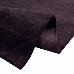Berber Handloomed Deep Purple Wool Plush Area Rug