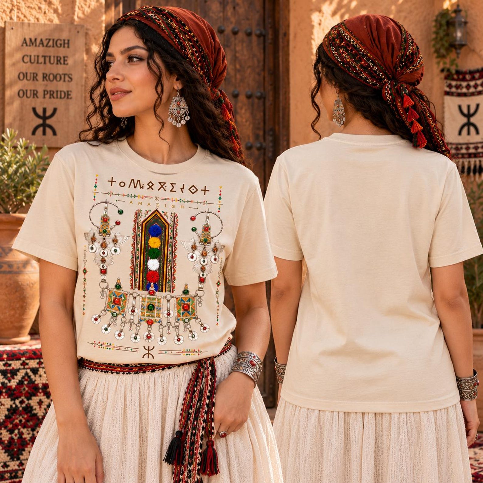 Amazigh Berber Jewelry Design T-Shirt PNG Digital Download Tamazight Yaz