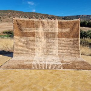 Colorful Berber Beni Ourain Wool Rug Handmade Atlas Style