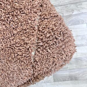 Amazigh Handwoven Berber Wool Floor Pouf with Hanbel Design