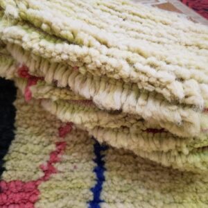 Amazigh Berber Wool Runner Rug with Abstract Geometric Design