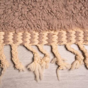Amazigh Azilal Rug Handwoven Wool Abstract Burgundy Symbol