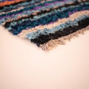 Colorful Berber Amazigh Boucharouite Wool Runner Tribal Rug