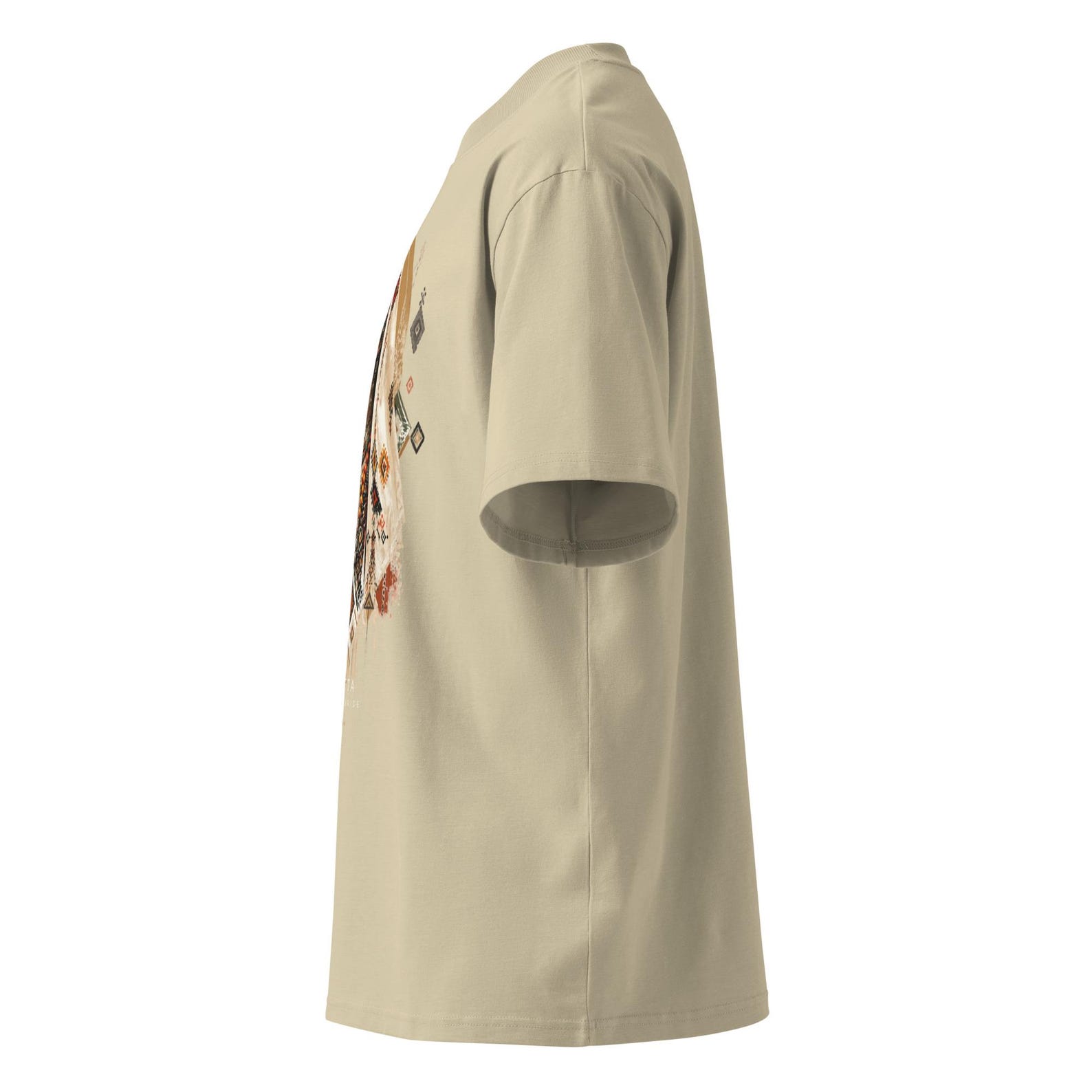 Amazigh Berber Tifinagh Organic Oversized Neck Bride Graphic T-Shirt