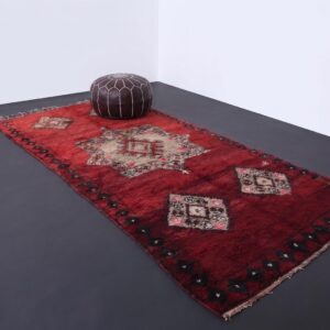Berber Boujaad Wool Rug Handmade Vintage Atlas Living Room