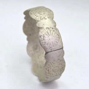 Amazigh Berber Vintage Wide Bangle Bracelet With Geometric Design