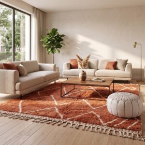 Amazigh Custom Berber Wool Rug Handmade Living Room Decor