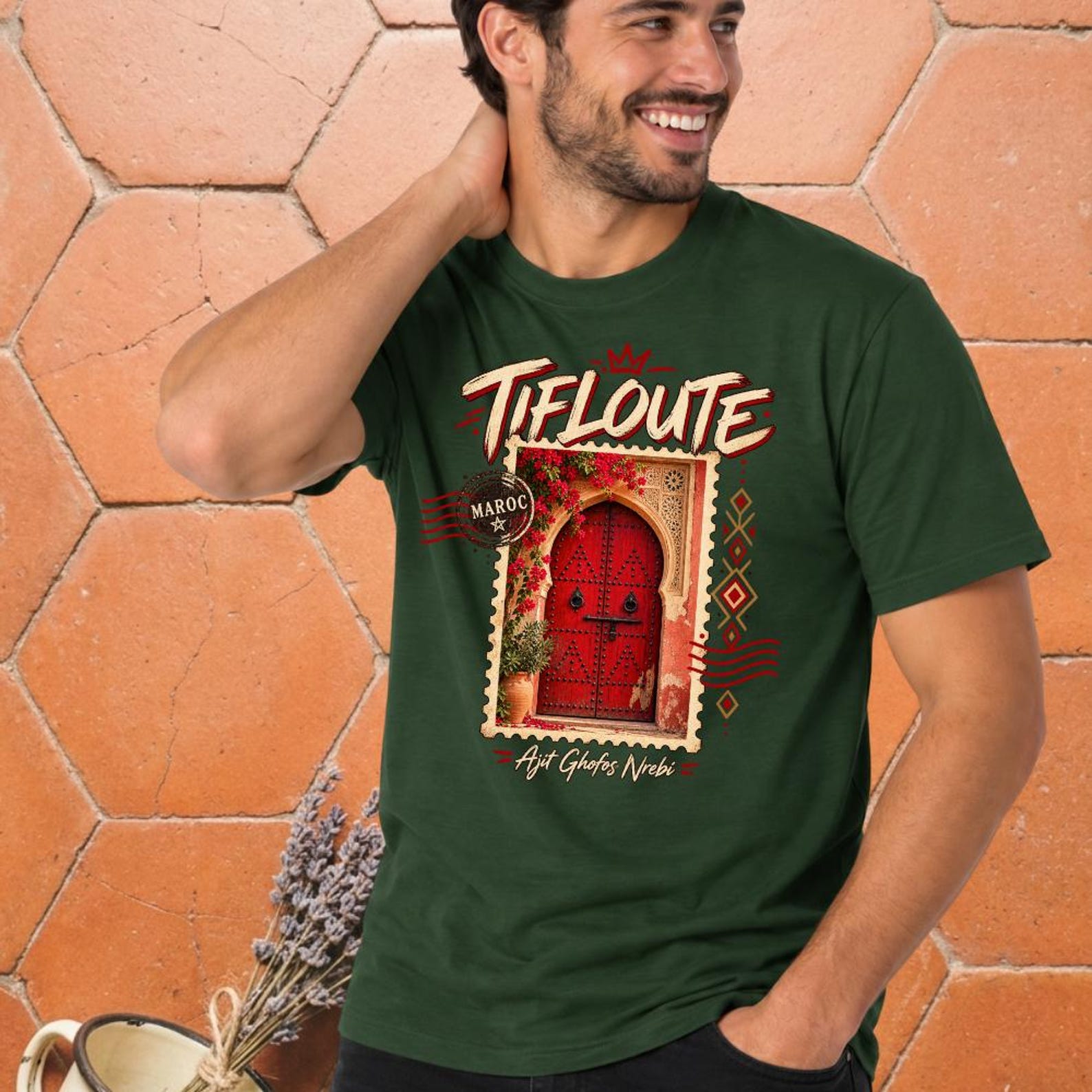 Tiflooute Amazigh Berber Door Heritage Art Graphic T-Shirt
