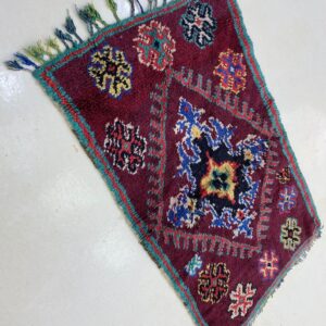 Berber Boucherouite Rugs with Amazigh Design Colorful Rug