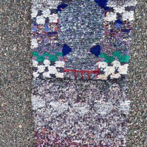 Amazigh Berber Boucherouite Handmade Wool Yarn Kilim Rug
