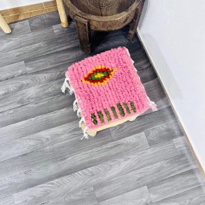 Handmade Berber Mini Wool Rug for Desk Decor