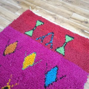 Amazigh Beni Ourain Berber Geometric Wool Handwoven Rug