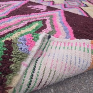 Amazigh Colorful Azilal Abstract Berber Area Rug Together to Create Design