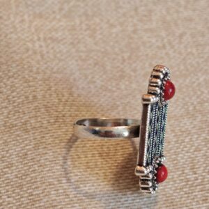 Amazigh Kabyle Berber Enamel Ring Adjustable Vintage Style