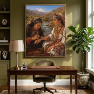 Amazigh Algerian Women Portrait Digital Download Wall Art