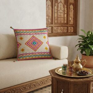 Amazigh Berber Boucherouite Azilal Crochet Pillow Pattern PDF