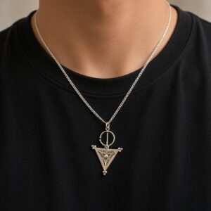 Amazigh Berber Sterling Yaz Symbol Pendant Design Necklace