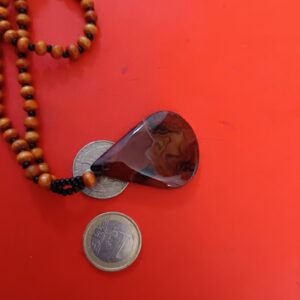 Berber Amazigh Madagascar Agate Beaded Necklace with Wood
