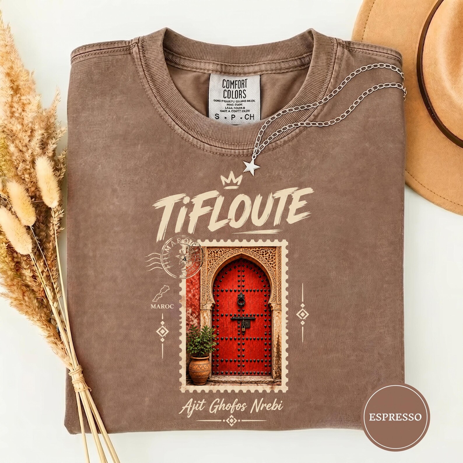 Amazigh Tifloute Berber Traditional Door Art Heritage T-Shirt