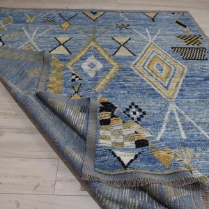 Berber Afghan Area Rug with High Pile Which Geometric