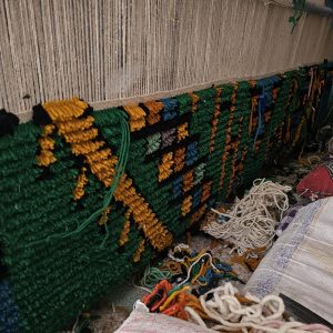 Berber Boujaad Handwoven Colorful Abstract Wool Area Rug
