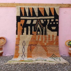 Amazigh Berber Custom Abstract Wool Geometric Area Rug