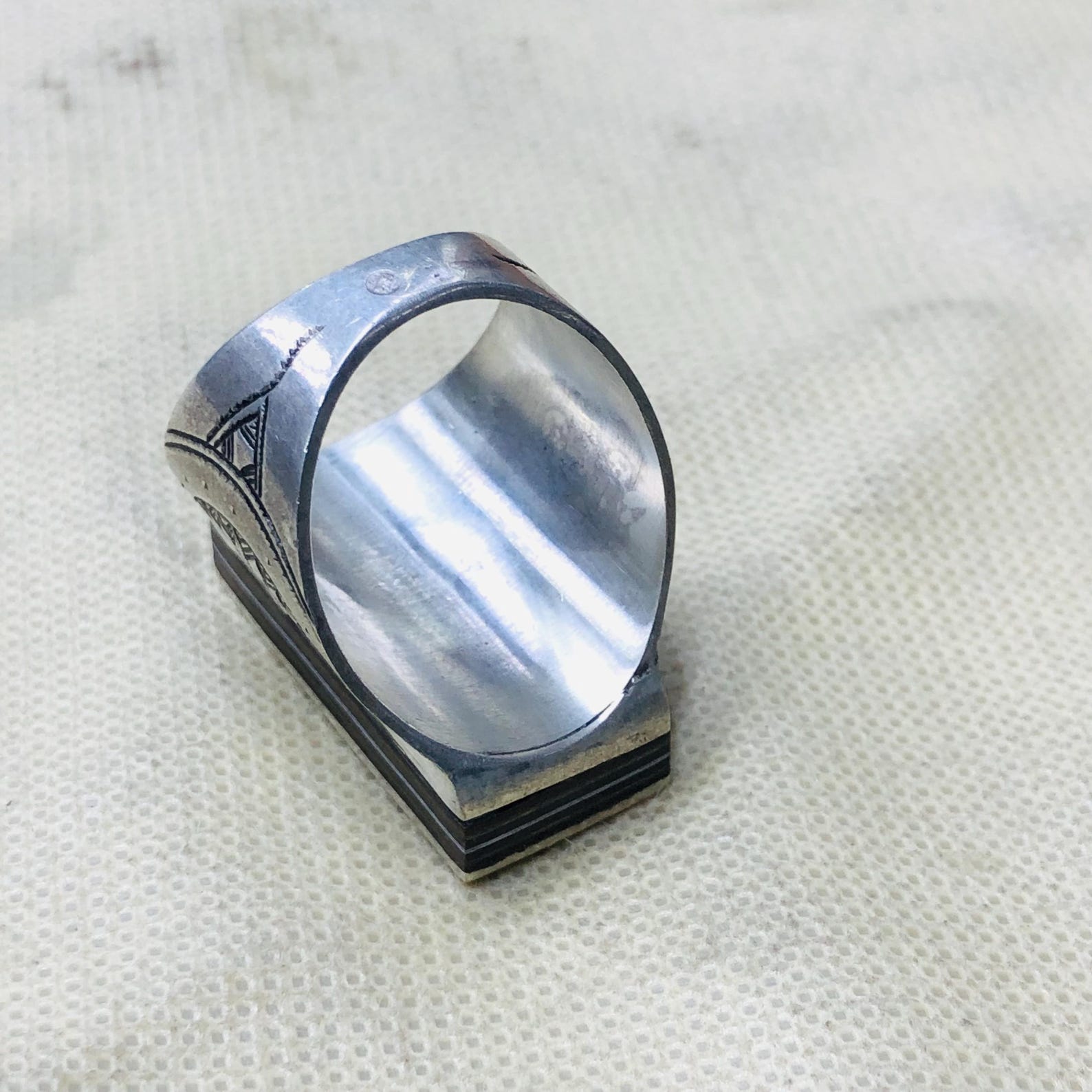 Berber Tuareg Sterling Silver Amazigh Engraved Traditional Jewelry Ring