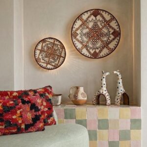 Aït Bou Ichaouen Berber Handmade Wool Pillow with Geometric Design