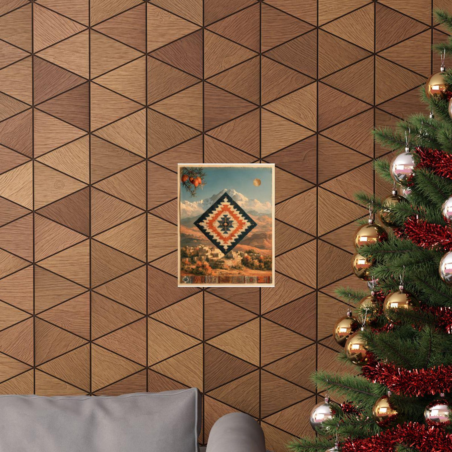 Amazigh Berber Mountain Folk Geometric Wall Art Print