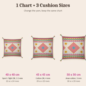 Amazigh Berber Boucherouite Azilal Crochet Pillow Pattern PDF