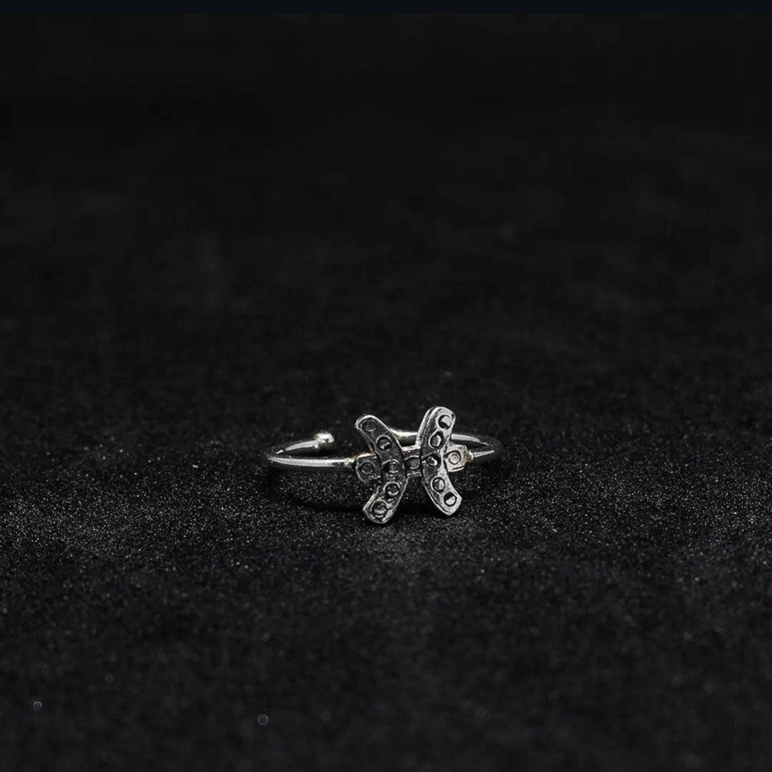 Amazigh Yaz Berber Symbol Sterling Silver Adjustable Ring