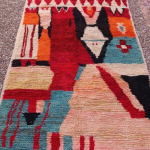 Amazigh Custom Abstract Berber Wool Rug Geometric Handmade Artisan Carpet