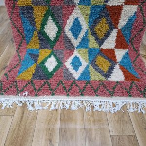 Berber Beni Ourain Handmade Wool Rug With Amazigh Patterns