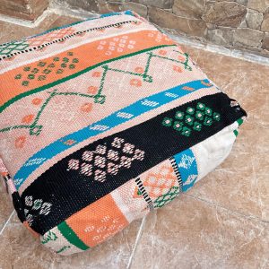 Berber Handmade Kilim Hanbal Rug Pouf Floor Seating Decor