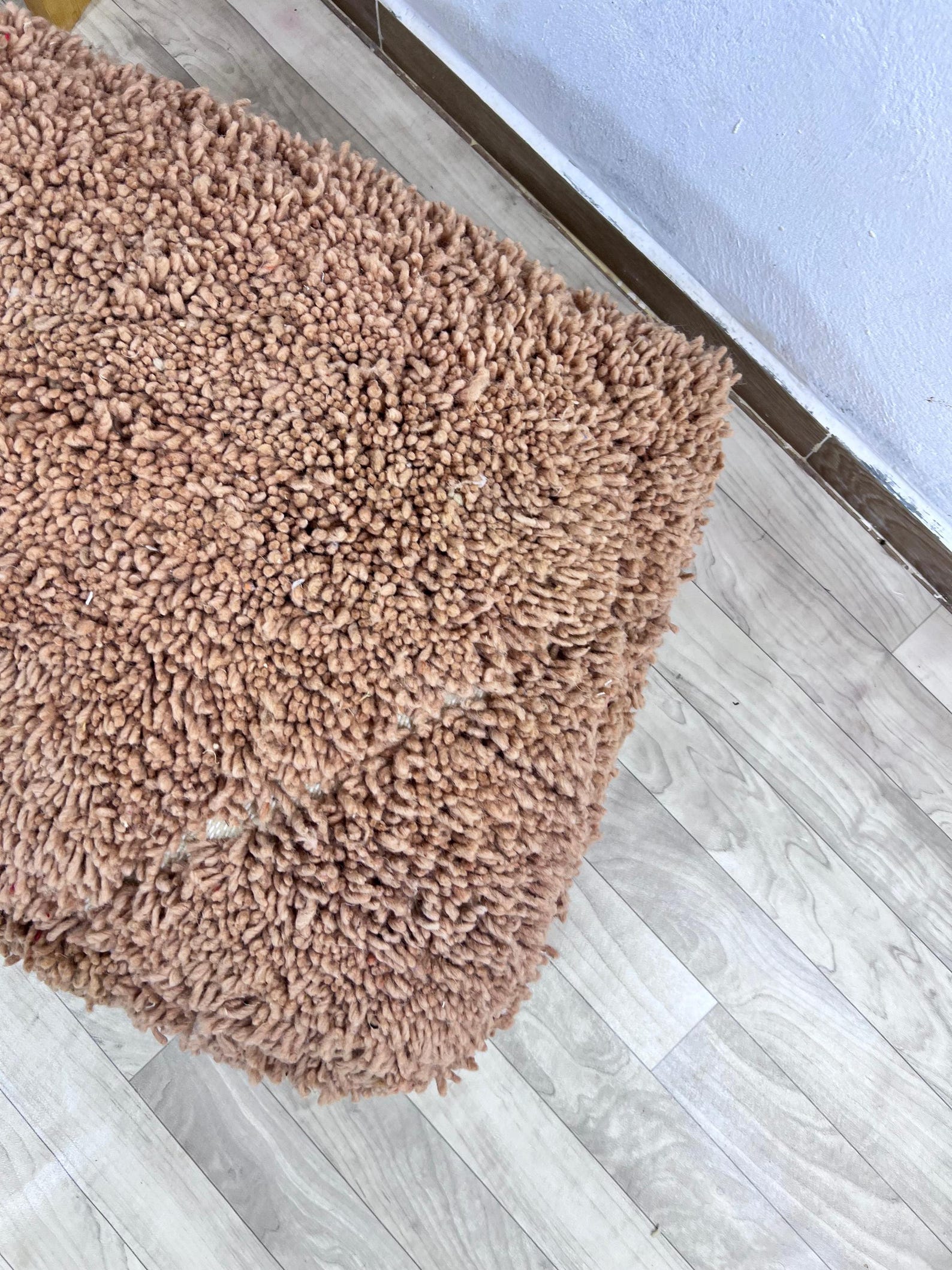 Amazigh Handwoven Berber Wool Floor Pouf with Hanbel Design