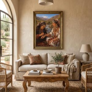 Amazigh Algerian Women Portrait Digital Download Wall Art