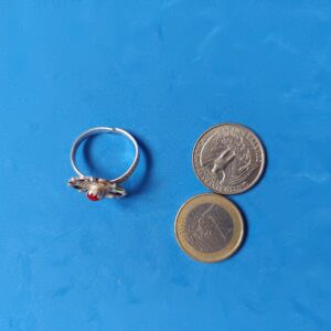 Berber Kabyle Corail Silver Vintage Ring with Coral Design