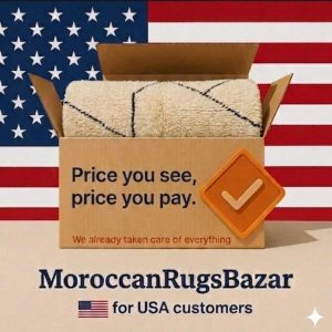 Royal Blue Berber Beni Ourain Inspired Wool Area Rug